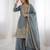 New stylish classic grey ethnic suit with sharara and heavy work dupatta