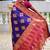 Festive violet banarasi silk blend saree with colorful meenakari border