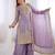 New stylish designer lavender organza sharara set with heavy zari embroidery