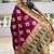 Festive wine banarasi silk blend saree with colorful meenakari border