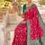Festive ranipink banarasi silk blend saree with colorful meenakari border