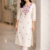 White Embroidered Cotton Kurta & Pant Set