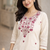 White Embroidered Cotton Kurta & Pant Set
