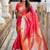 Gajari soft banarasi silk blend saree with meenakari zari weaving