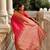 Gajari soft banarasi silk blend saree with meenakari zari weaving