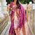 Onionpink soft banarasi silk blend saree with meenakari zari weaving