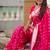 Ranipink soft banarasi silk blend saree with meenakari zari weaving