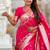 Ranipink soft banarasi silk blend saree with meenakari zari weaving