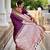 Wine soft banarasi silk blend saree with meenakari zari weaving