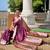Wine soft banarasi silk blend saree with meenakari zari weaving