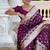 Wine soft banarasi silk blend saree with meenakari zari weaving