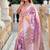 Pink soft banarasi silk blend saree with meenakari zari weaving