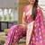 Onionpink soft banarasi silk blend saree with meenakari zari weaving
