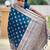 Teal soft banarasi silk blend saree with meenakari zari weaving