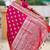 Ranipink soft banarasi silk blend saree with meenakari zari weaving