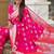 Ranipink soft banarasi silk blend saree with meenakari zari weaving