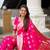 Ranipink soft banarasi silk blend saree with meenakari zari weaving