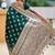 Green soft banarasi silk blend saree with meenakari zari weaving