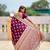 Wine soft banarasi silk blend saree with meenakari zari weaving