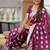 Wine soft banarasi silk blend saree with meenakari zari weaving