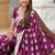 Wine soft banarasi silk blend saree with meenakari zari weaving