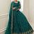 Teal Green Lehenga Choli With Heavy Look and Beautifull Embroidered Work For Women's