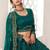 Teal Green Lehenga Choli With Heavy Look and Beautifull Embroidered Work For Women's