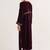 Wine zari & sequins embroidered velvet stitched straight kurta set with pant
