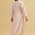 Light-pink floral embroidered chanderi silk stitched straight kurta set with pant