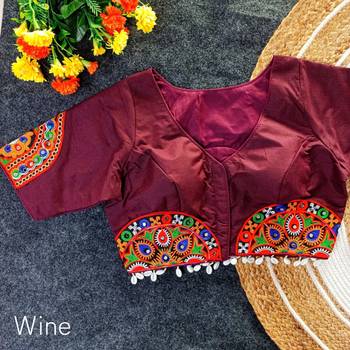 Ethnic mirror work blouse for garba & dandiya 1
