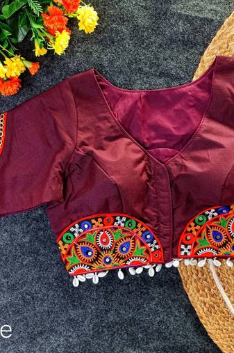 Ethnic mirror work blouse for garba & dandiya