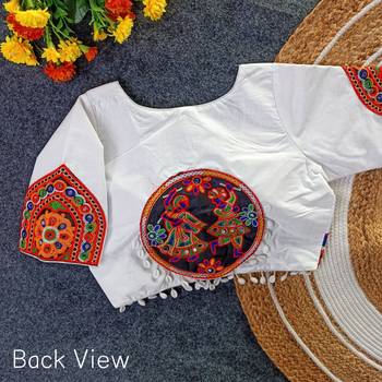 Gujarati garba special mirror work cotton blouse 2