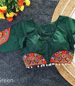 Designer navratri blouse with real mirror work