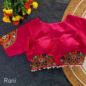 Boho kaudi mirror work festival blouse 1