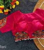 Boho kaudi mirror work festival blouse