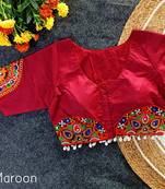 Multicolor patch work navratri blouse for lehenga