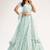 Sea Green Net Bridal Lehenga with Heavy Thread, Zari Embroidery, Zarkan, and Mirror Work For Women's