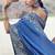 Royal-blue zari weaving heavy embroidered wedding saree