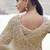 Beige zari weaving heavy embroidered wedding saree