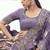 Purple zari weaving heavy embroidered wedding saree