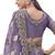 Purple zari weaving heavy embroidered wedding saree