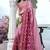 Pink silk heavy embroidered wedding saree