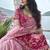 Pink silk heavy embroidered wedding saree