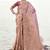 Peach zari weaving heavy embroidered wedding saree