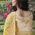 Yellow silk heavy embroidered wedding saree