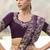 Purple zari weaving heavy embroidered wedding saree