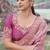 Pink zari weaving heavy embroidered wedding saree