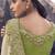 Off white nd light green zari weaving heavy embroidered wedding saree