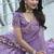 Purple silk heavy embroidered wedding saree