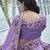 Purple silk heavy embroidered wedding saree